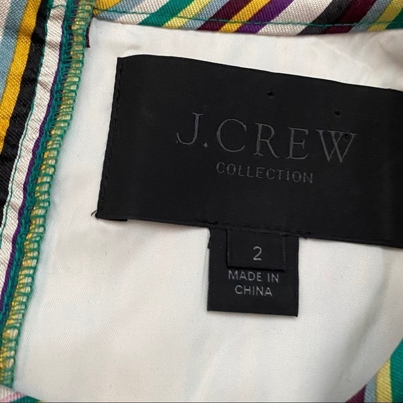J. Crew NEW Collection Silk Wool Ikat Striped Mixed Print Top - Picture 9 of 10